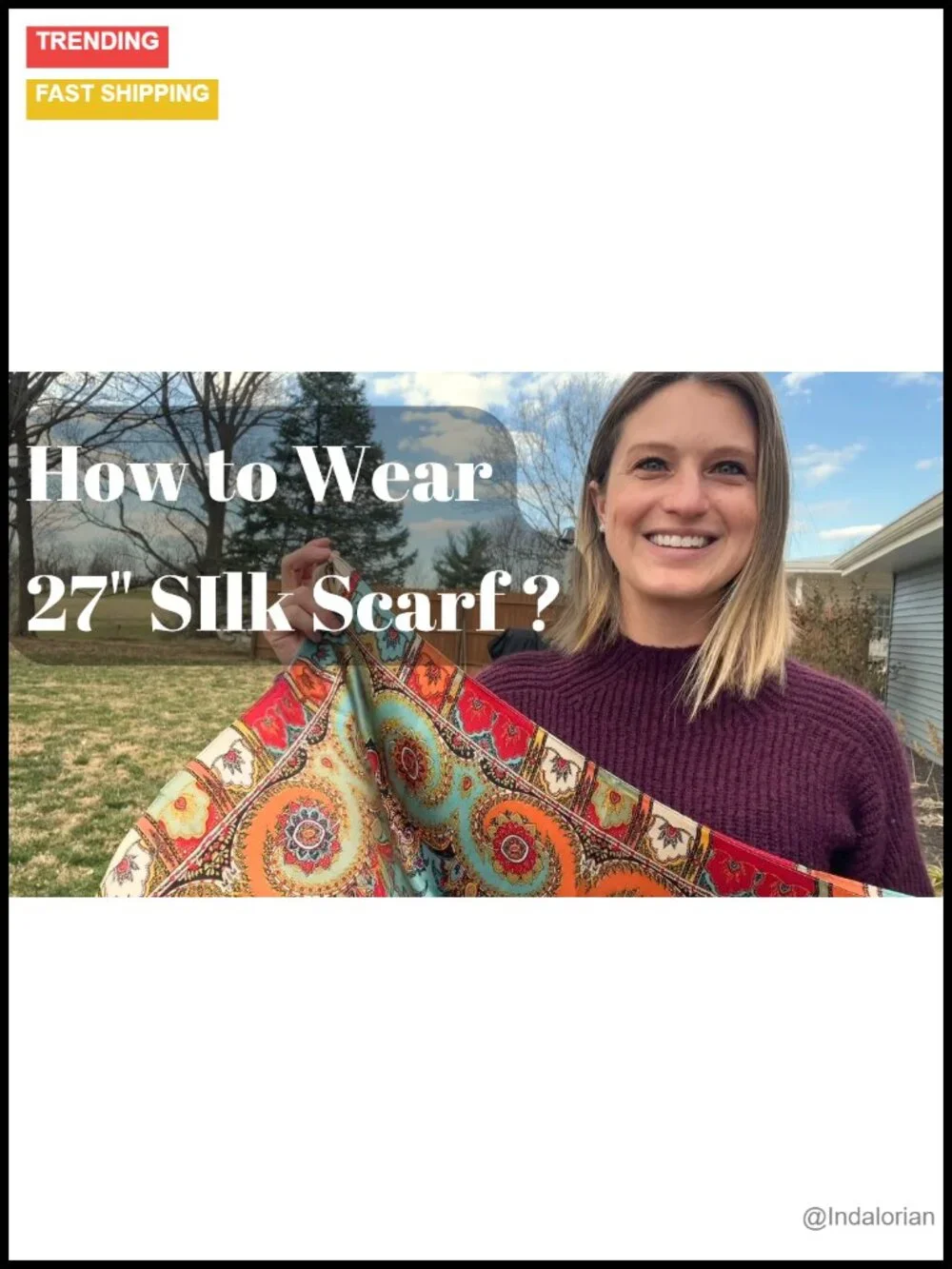 100% Pure Mulberry Silk Square Scarf 26x26 Neck Scarf Hair Wrap Headscarf